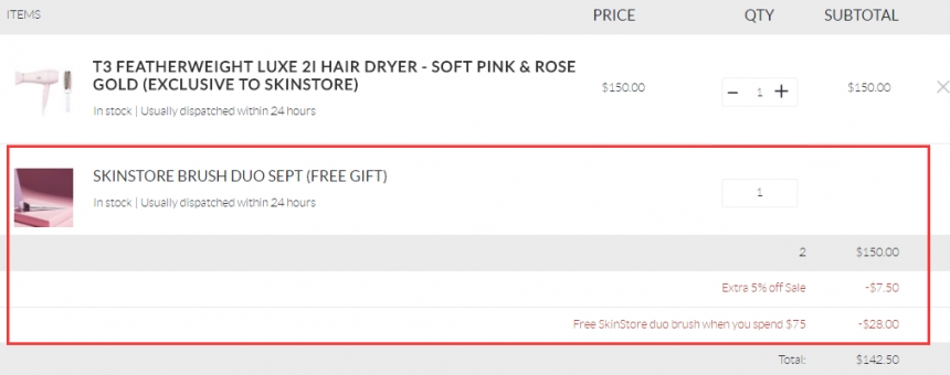 【限时高返】5.7折!T3 不*发吹风机 Luxe 2i 玫瑰金套装