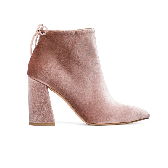 Stuart Weitzman the Grandy 天鹅绒马蹄跟短靴