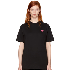 McQ Alexander McQueen Black Swallow Badge Classic T-Shirt 黑色基础款T恤衫