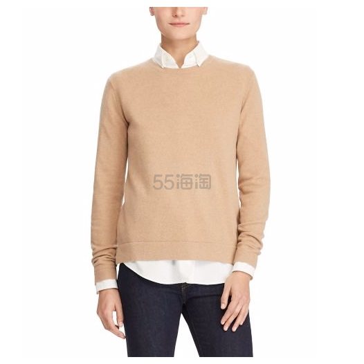 原价$245！Ralph Lauren 拉夫劳伦 100%山羊绒女士圆领毛衣 可机洗