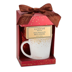 【7.5折】Godiva 歌帝梵 牛奶巧克力热可可&马克杯礼盒 红色 31g