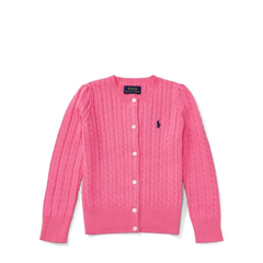新低价！Ralph Lauren 拉夫·劳伦 2-6岁 女童甜美纯色毛衣开衫 粉色