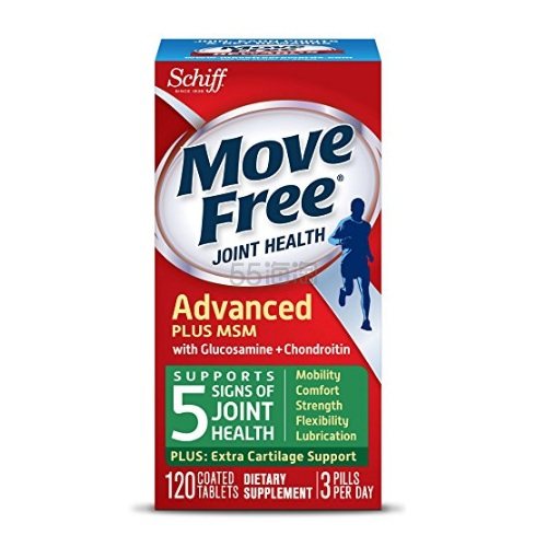 限时*16%！【中亚Prime会员】Move Free 维骨力 氨基葡萄糖软骨素加MSM 120粒