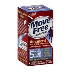 【买1送1+额外立减$12】Schiff Move Free 葡萄糖胺维骨力+MSM & 维他命D3 80粒 蓝盒