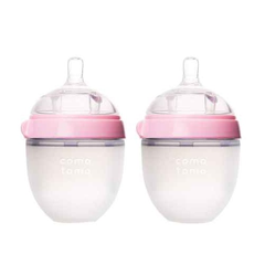 【单支仅要￥47】Comotomo 可么多么 婴儿硅胶奶瓶 粉色 150ml*2支