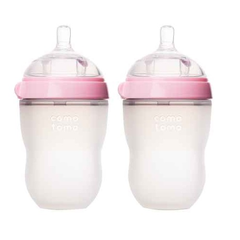 Comotomo 可么多么 婴儿硅胶奶瓶 粉色 250ml*2