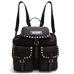 PRADA Small stud-embellished nylon backpack 黑色小号尼龙背包
