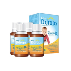 【单瓶到手86元】Ddrops 婴儿维生素D3滴剂 400IU 90滴*4瓶