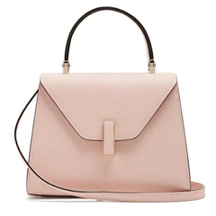 VALEXTRA Iside mini saffiano-leather bag 粉色手袋