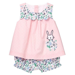 【5折】Gymboree 金宝贝 小兔叽粉色波点套装 0~24个月