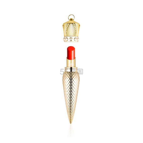 直邮中国!christian louboutin 萝卜丁金管薄纱口红 淡橘红色