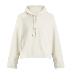 Acne Studios Hooded logo-print cotton-jersey sweater 女款白色卫衣