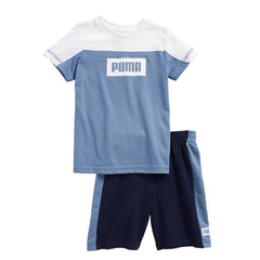 Puma Rebel Logo T-Shirt & Shorts Set 童款运动套装