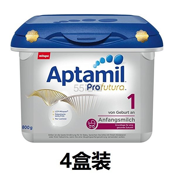 新到货！【中亚Prime会员】Aptamil 爱他美 白金版 婴儿配方奶粉 1段 800gx4盒装