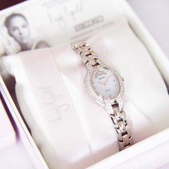 【55专享】限量2000枚联名款！Seiko 精工表 Tressia Misty Copeland 系列 SUP327 女士镶钻时装手表