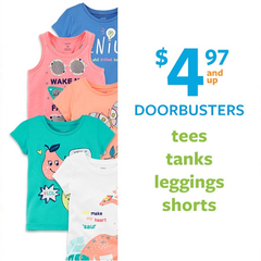 【Doorbuster's】Carter's 卡特美国官网：精选儿童T恤、背心、短裤、紧身裤等