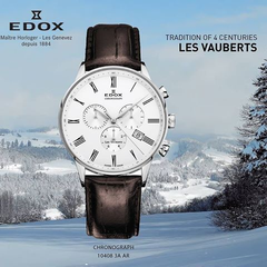 【55专享】Edox 依度表 Les Vauberts 系列 10408-3A-AR 男士手表