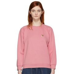 Maison Kitsuné SSENSE Exclusive Pink Fox Head Patch Sweatshirt 粉色小狐狸卫衣