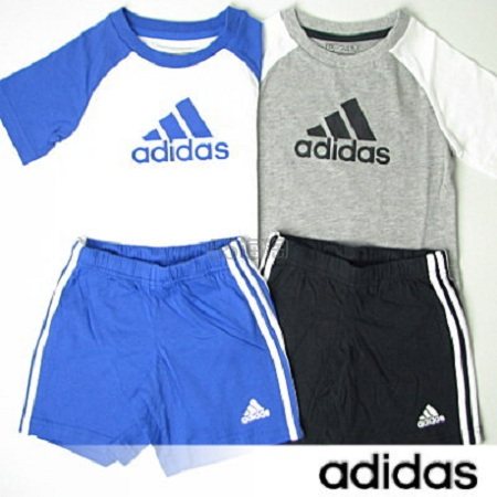 9%*+周三支付宝支付9.5折！adidas 阿迪达斯 儿童短袖T恤&裤子套装
