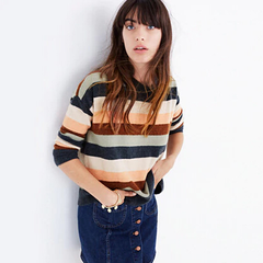 Madewell pullover sweater in elmwood stripe 条纹毛衣