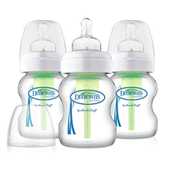 【美亚自营】Dr. Brown's 大口径婴儿塑料奶瓶 150ml*三个装