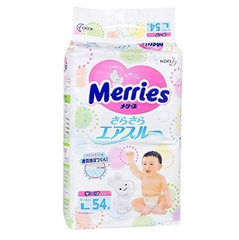 【9件更低价】日本花王 Merries 妙而舒纸尿裤 L号 54片装