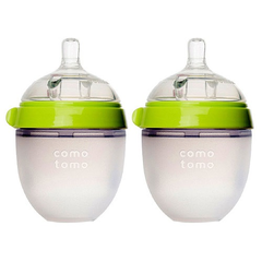 Comotomo 可么多么 婴儿硅胶奶瓶 绿色 150ml*2只