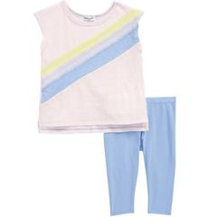 SPLENDID Rainbow Tee & Leggings Set 粉色T恤和打底裤套装