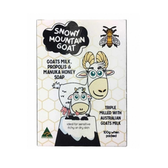 【*直邮】Snowy Mountain 澳洲天然羊奶皂 含蜂胶+麦卢卡蜂蜜 100g