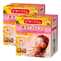 神低价！！【日本亚马逊】花王 蒸汽眼罩 柚子 14片*2盒