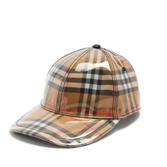 BURBERRY Laminated vintage-check cap 塑料涂层经典格纹棒球帽