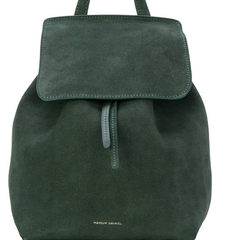 热门品牌 MANSUR G*RIEL backpack 绿色麂皮背包