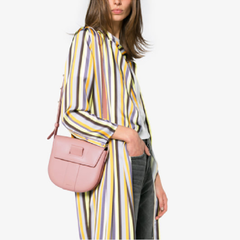 下一个 It Bag 荷兰新兴手袋品牌 Wandler Pink Miles Leather Cross Body Bag 粉色斜背包