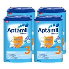 德国直邮好价，每罐仅需90元！Aptamil 爱他美 Pronutra 婴幼儿奶粉 3段 800g*4罐