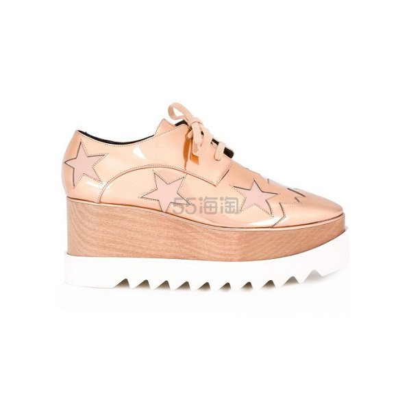 【范爷*爱厚底鞋】Stella McCartney 经典 Elyse 星星图案皮制松糕鞋