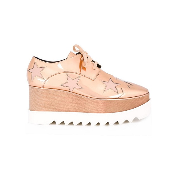 【范爷*爱厚底鞋】Stella McCartney 经典 Elyse 星星图案皮制松糕鞋