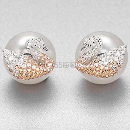 朴信惠同款！Swarovski 施华洛世奇 气质款渐变天鹅珍珠耳饰