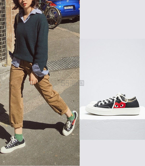 【Vlog 博主 岱川纽扣 同款】COMME DES GARCONS PLAY Converse Chuck Taylor 川久保玲X匡威 合作款 女士 球鞋