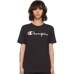 Champion Reverse We*e Black Embroidered Logo T-Shirt 男款黑色logoT恤衫