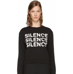 M码*后一件~McQ Alexander McQueen Black 'Silence' Sweatshirt 女款黑色卫衣