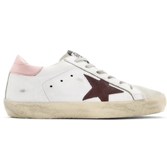 码全~Golden Goose White & Pink Superstar Sneakers 女款粉尾小脏鞋