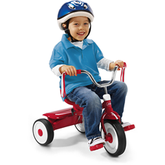 红色/粉色好价！Radio Flyer 儿童可折叠三轮车脚踏车