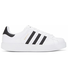 us7.5*后一双~adidas Originals White & Black Superstar Bold Sneakers 女款运动鞋