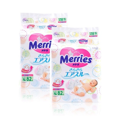 【新人专享】Merries 花王妙而舒纸尿裤 S 82片*2包装
