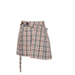 小众品牌 Isa Arfen Tartain Kilt Skirt 格子图案 半身A字裙