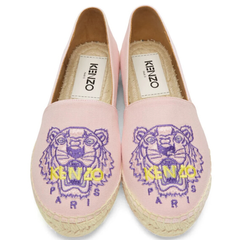 Kenzo Pink Tiger Classic Espadrilles 女款粉色草底鞋