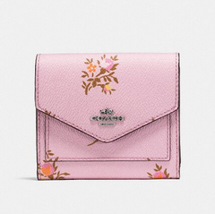 Coach Small Wallet With Cross Stitch Floral Print 印花小钱包