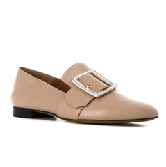 BALLY buckle detail loafers 女款裸色*乐福鞋