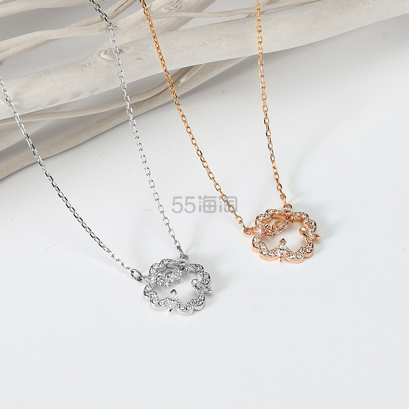 602元直邮到手！【法亚直邮】Swarovski 施华洛世奇 跳动的心 心动之花项链 5408437 银色/玫瑰金