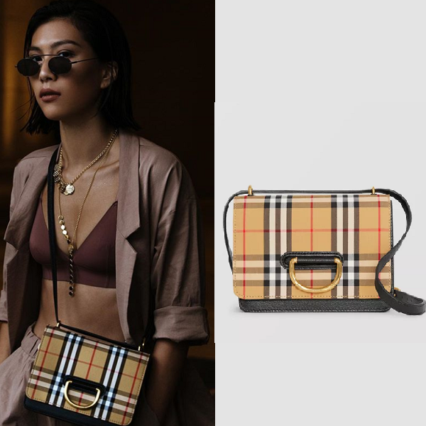 早秋新款！ins博主同款！Burberry Vintage D-ring Bag 巴宝莉 小号 经典图案 包包